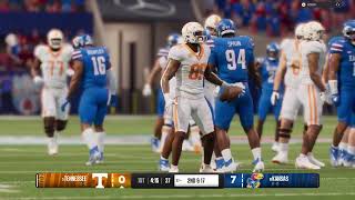 EASports College Football25 Online Dynasty User game Tennessee Vols vs Kansas Jayhawks [upl. by Kcirreg645]