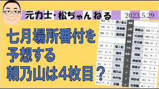 七月場所番付予想、朝乃山は４枚目？ 2023529 [upl. by Solim]