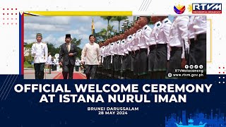 Official Welcome Ceremony at Istana Nurul Iman 5282024 [upl. by Llemrej]