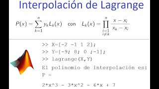 Interpolación de Lagrange [upl. by Marianne]