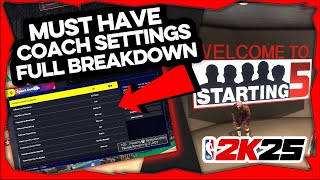 NBA 2K25 STARTING 5 ULTIMATE GAMEPLAN SETTINGS BEST DEFENSIVE SETTINGS FOR EASY REP [upl. by Notsruht932]