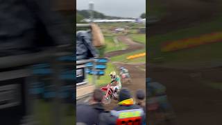 Jett Lawrence amp Tim Gajser last lap race 3 MXoN 2024 mxon mxgp jettlawrence crf450r [upl. by Naivatco]