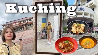 Last day in Kuching Sarawak 🇲🇾 Best laksa most beautiful chagee kuching travel club lounge [upl. by Euqnom]