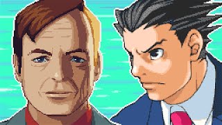 Saul Goodman vs Phoenix Wright Chicanery Turnabout [upl. by Yenitirb]