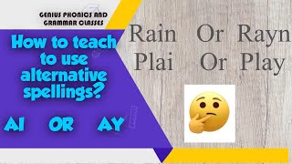 When To Use ai or ay  Vowel Digraphs  How To Teach Use Of quotaiay  ai and ay  spelling rule [upl. by Harret]