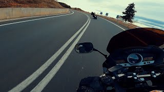 SUZUKI VSTROM 1000 vs HONDA CBF 1000  Canyon Twisties  REMUS TITANIUM RAW SOUND [upl. by Divadnhoj649]