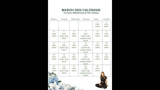 March 2024 Yoga Calendar yoga [upl. by Assele]