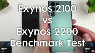 Exynos 2100 vs Exynos 2200 Benchmark Test  Galaxy S21 vs S22 Ultra [upl. by Llenet]