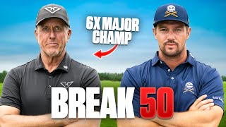 Can I Break 50 With Phil Mickelson From The Front Tees [upl. by Ariane]