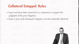 Module 66 Collateral Estoppel Issue Preclusion [upl. by Manda]