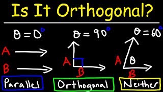 Are The Two Vectors Parallel Orthogonal or Neither [upl. by Rehpotsirahc]