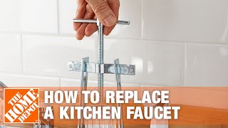 How to Replace a Kitchen Faucet with Two Handles  The Home Depot [upl. by Oren384]