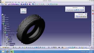 catia 3d tyre  Catia V5 tutorials for beginnersfull Rubber Tyre on catia v5  tire tread pattern [upl. by Nelluc891]