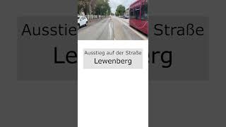 Ausstieg auf der Straße  Straßenbahn Schwerin tram [upl. by Ciprian252]