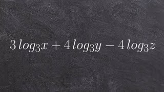 Condensing logarithmic expressions [upl. by Brandt]