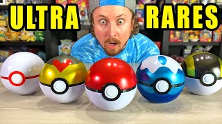 Testing Out 6 DIFFERENT Pokeball Tins and SO MANY ULTRA RARE Pokemon Cards Were Inside opening [upl. by Amelus]