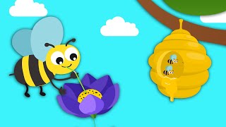 Bee Song  Nursery Rhymes For Children  kidsart [upl. by Martella]