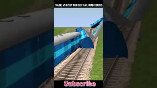 TWO TRAINS VS RISKY NON SLIP RAILROAD TRACKS  TRAIN SIMULATOR 2024  HintsGamerz [upl. by Eitak]