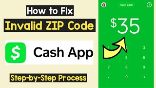 Invalid Zip Code Cash App not working  Fixing Cash App Invalid ZIP Error  Cash App Debit Card Zip [upl. by Ennazus]