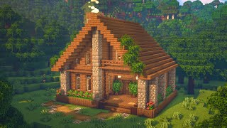 Minecraft How to Build a Cozy Spruce Cabin [upl. by Suez]