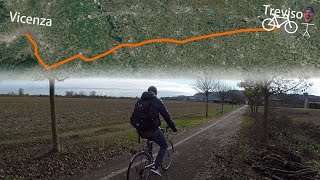 Da Vicenza a TREVISO in bici lungo la ciclabile VIA OSTIGLIA 🚴🚂 [upl. by Leahcim429]