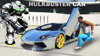 Franklin Stealing Diamond Hulkbuster Super Car in GTA 5   Techerz [upl. by Philip]