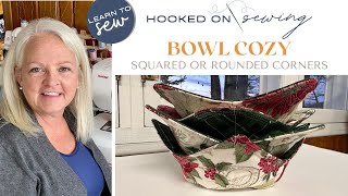 How to Sew a Bowl Cozy  Reversible and Microwave Safe Bowl Cozy Tutorial  Janome Sewing Machine [upl. by Ardnoet]