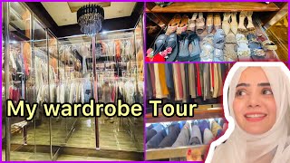 My Walk In Wardrobe Tour 🌹  Wardrobe Ideas 2022  Dietitian Aqsa [upl. by Acirehs]