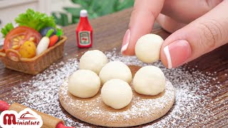 Making Miniature Pepperoni Pizza in Small Kitchen Set  ASMR Fast Food Miniature Cooking [upl. by Brad]