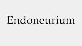 How to Pronounce Endoneurium [upl. by Silecara784]