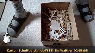 Karton SchnittleistungsTEST Walther PDP mit einen D2Messerstahl [upl. by Pisarik]