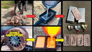 Street Scrapping Free Metal  Copper Bricks  ASMR Metal Melting  BigStackD Trash To Treasure [upl. by Oriaj]