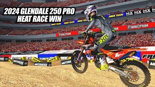 2024 Glendale Supercross RF 250 Heat Race Win  MX Simulator [upl. by Nomyar]