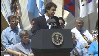 Pres Clintons Remarks to the Pine Ridge Indian Reservation 1999 [upl. by Dlorad]