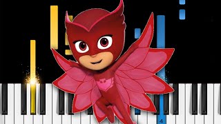 PJ Masks  Hey Hey Owlette  EASY Piano Tutorial [upl. by Kirenoj]