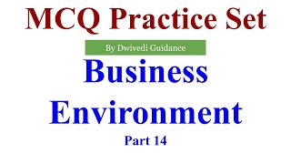 14 Business Environment MCQ mcq on business environment bba nep mcq lucnow university mcq exam [upl. by Eiger]