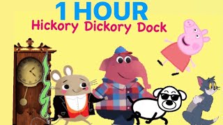 Hickory Dickory Dock  Hickory Dickory Dock 1 Hour Loop  English Nursery Rhymes [upl. by Agon]