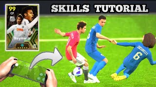 Neymar Jr Santos Best Dribbling Skills Tutorial  eFootball 2024 Mobile [upl. by Laikeze]