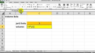 Cara Membuat Rumus Volume Bola di Excel [upl. by Angell66]