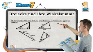 Dreiecke und ihre Winkelsumme  Klasse 7 ★ Übung 1 [upl. by Myrtia413]