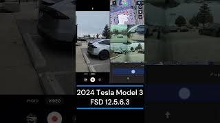 Tesla Model 3 Actual Smart Summon at Tesla showroom surrounded by Cybertrucks [upl. by Trinette]