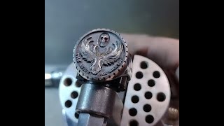 Masonic Ring Filing sanding polishing and finishingP2 customjewelry silversmith Forging [upl. by Ashti]