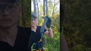 Fiskars XA3 Brush hook vs Small Tree [upl. by Jaan]