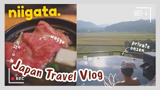 NIIGATA JAPAN TRAVEL VLOG 🚅 2Day TRIP from TOKYO ♨️ Best Ryokans in Japan  Tsukioka ONSEN Kahou [upl. by Airam]