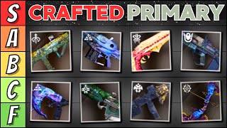 Ranking Every Craftable Primary Weapon In Destiny 2 PvE God Roll Tier List [upl. by Electra]