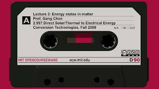 Lecture 3 Energy states in matter [upl. by Ecinad]