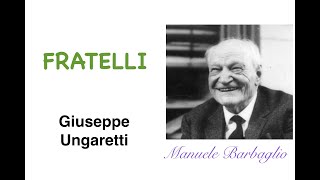 FRATELLI Giuseppe Ungaretti [upl. by Bobby]