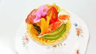 How to Make and Decorate Chirashi Sushi  Cocktail Glass ちらし寿司の作り方 [upl. by Ludie]