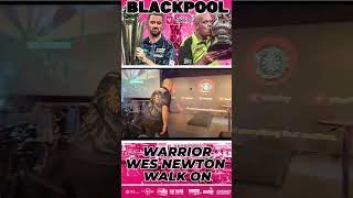 Warrior Wes Newton Darts Walk On in Blackpool Shorts [upl. by Petra109]