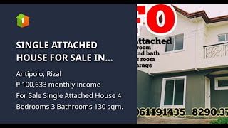 SINGLE ATTACHED HOUSE FOR SALE IN Antipolo Near Unciano [upl. by Tabib]